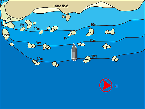 Dive site map/Beacon Point
