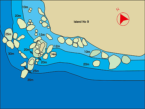 Dive site map/Christmas Point