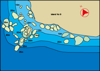 Dive site map/Christmas Point
