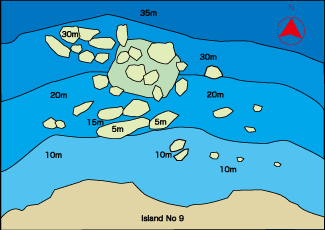Dive site map/North Point