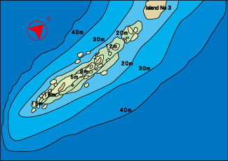 Dive site map/Shark Fin Reef